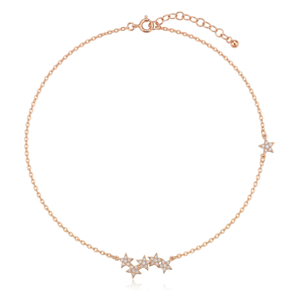 Cluster Zircon Star Necklace