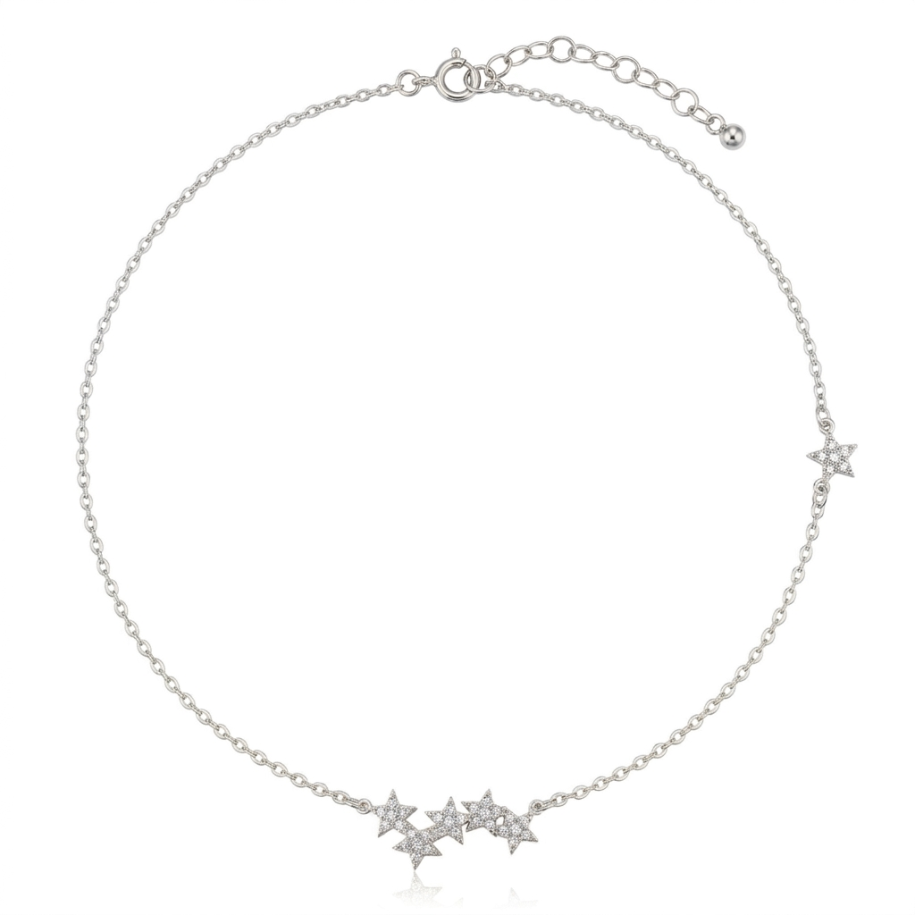 Cluster Zircon Star Necklace