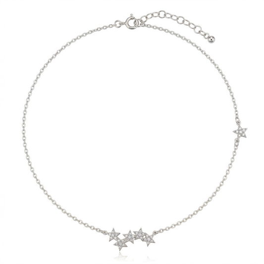 Cluster Zircon Star Necklace