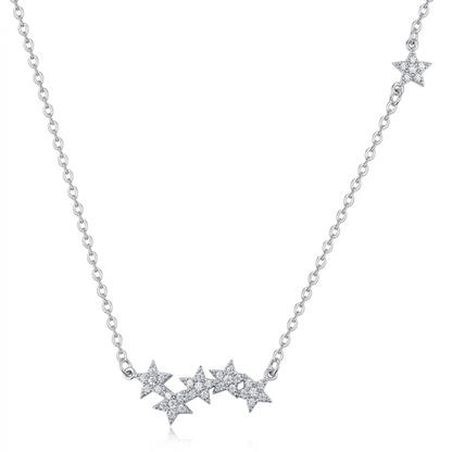 Cluster Zircon Star Necklace