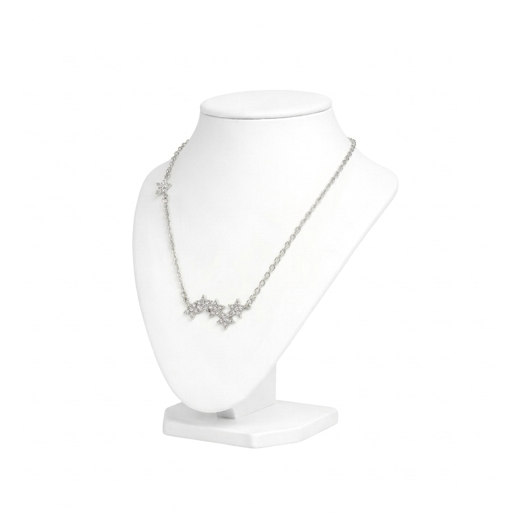 Cluster Zircon Star Necklace