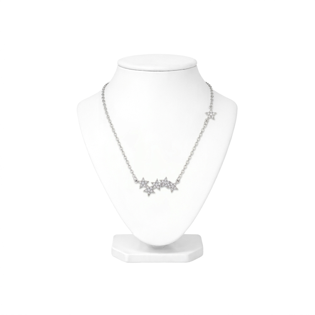 Cluster Zircon Star Necklace