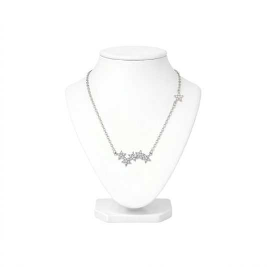 Cluster Zircon Star Necklace