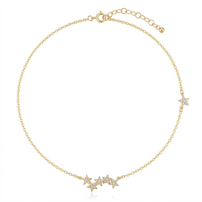 Cluster Zircon Star Necklace