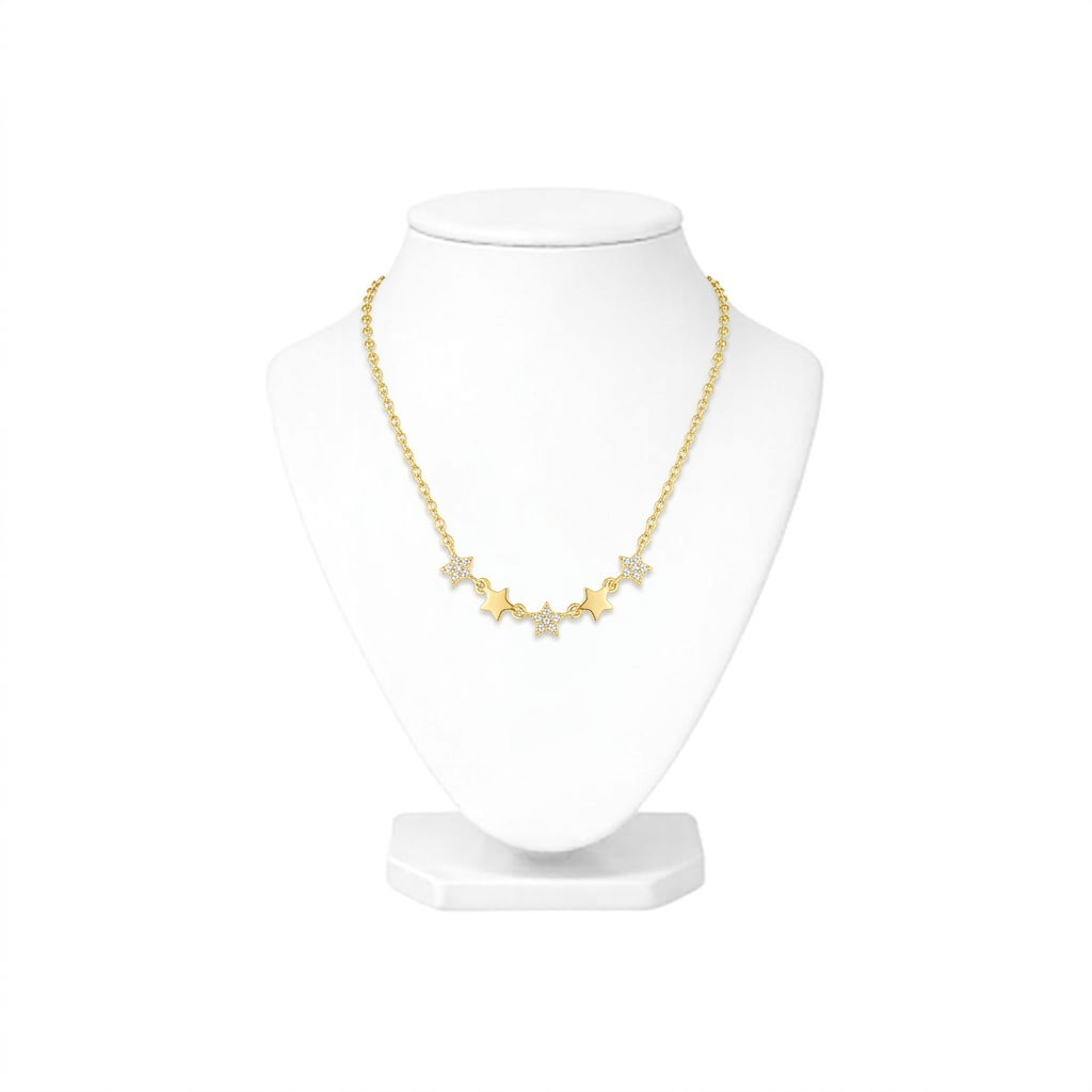 Zircon Star Charm Necklace