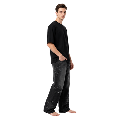 Star Patch Baggy Jeans
