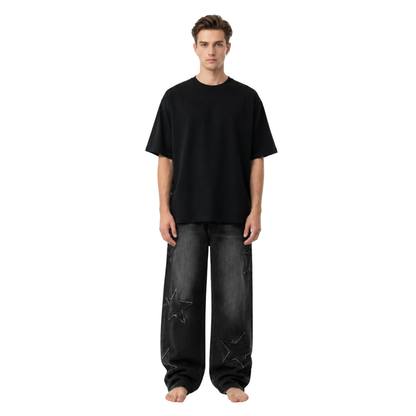 Star Patch Baggy Jeans