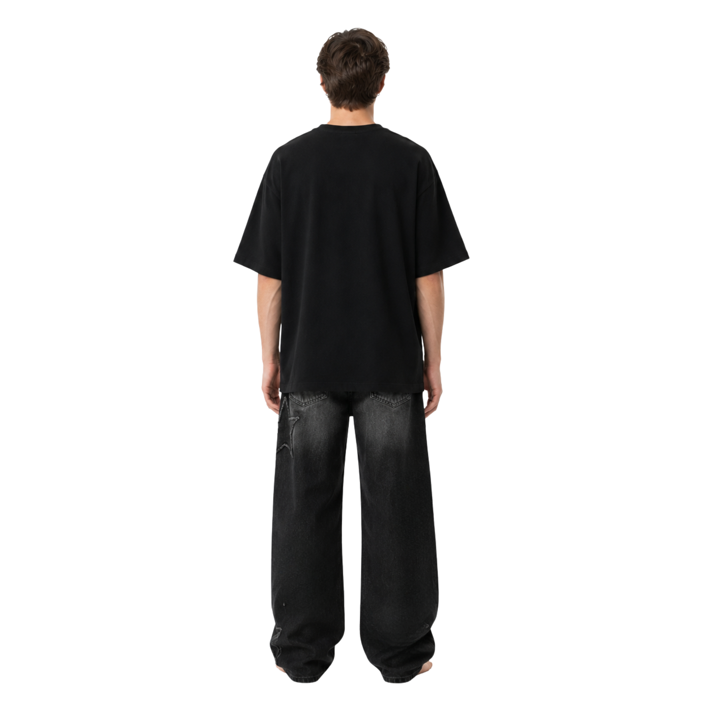 Star Patch Baggy Jeans