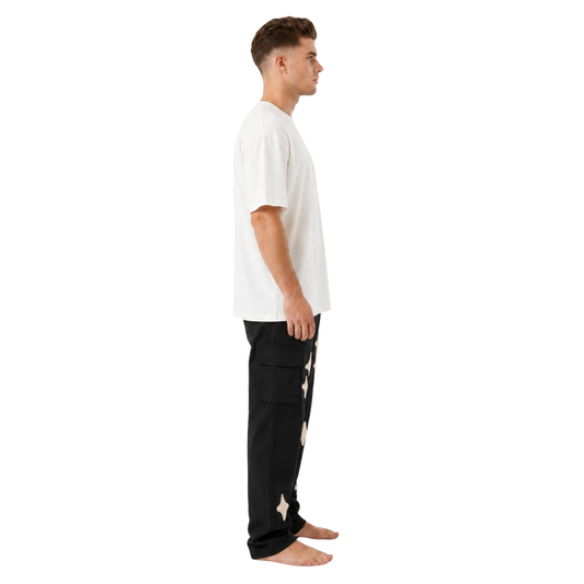 Star Applique Cargo Sweatpants