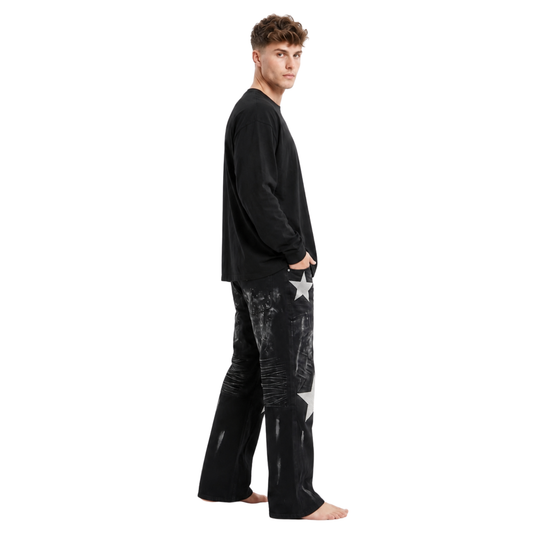 Rhinestone Star Flare Jeans