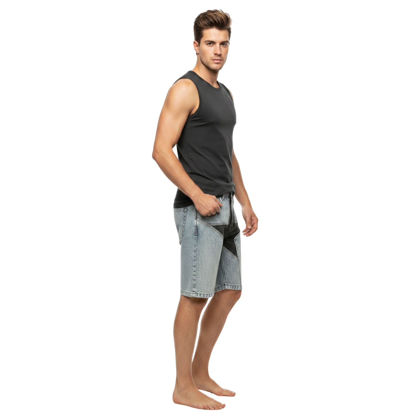 Star Patch Denim Jorts