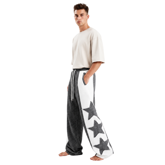 Two Tone Star Track Pants