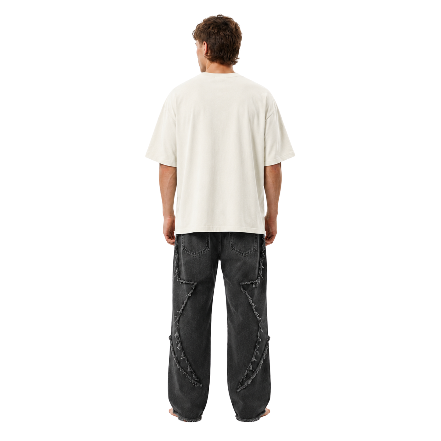 Distressed Star Straight Jeans