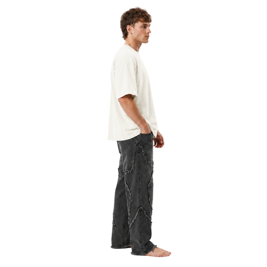 Distressed Star Straight Jeans