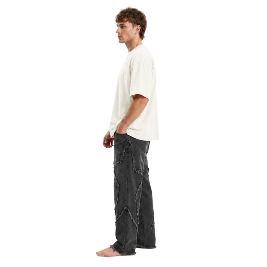Distressed Star Straight Jeans