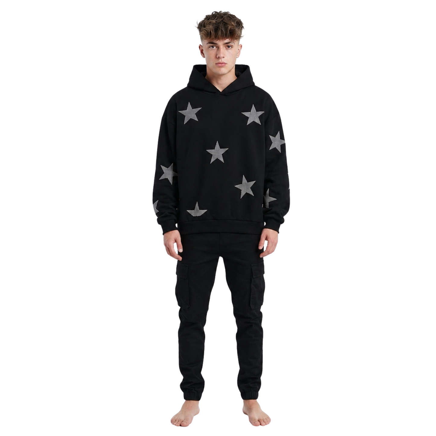 Rhinestone Star Pullover Hoodie