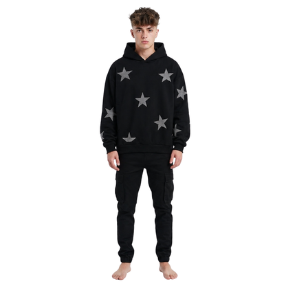 Rhinestone Star Pullover Hoodie