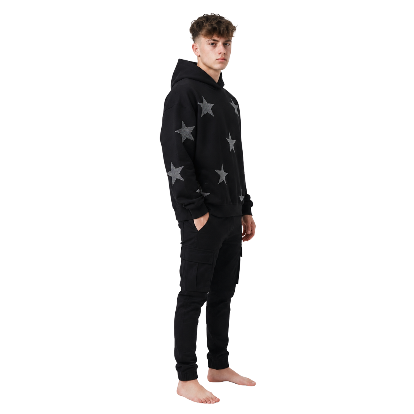 Rhinestone Star Pullover Hoodie