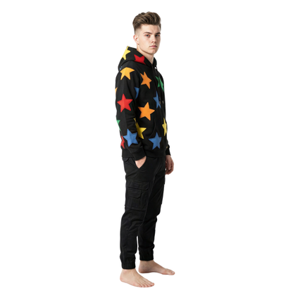 Oversized Star Patch Hoodie