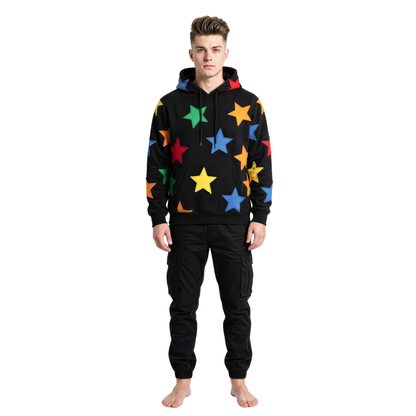 Oversized Star Patch Hoodie