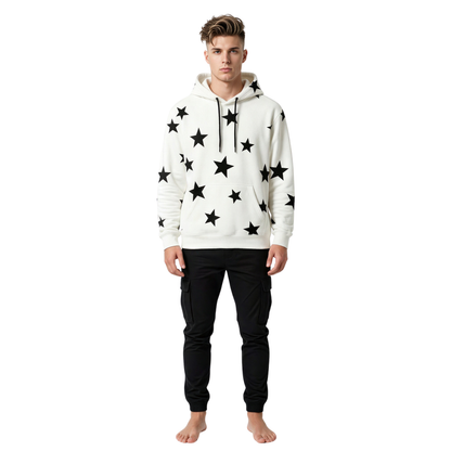 Oversized Star Print Hoodie