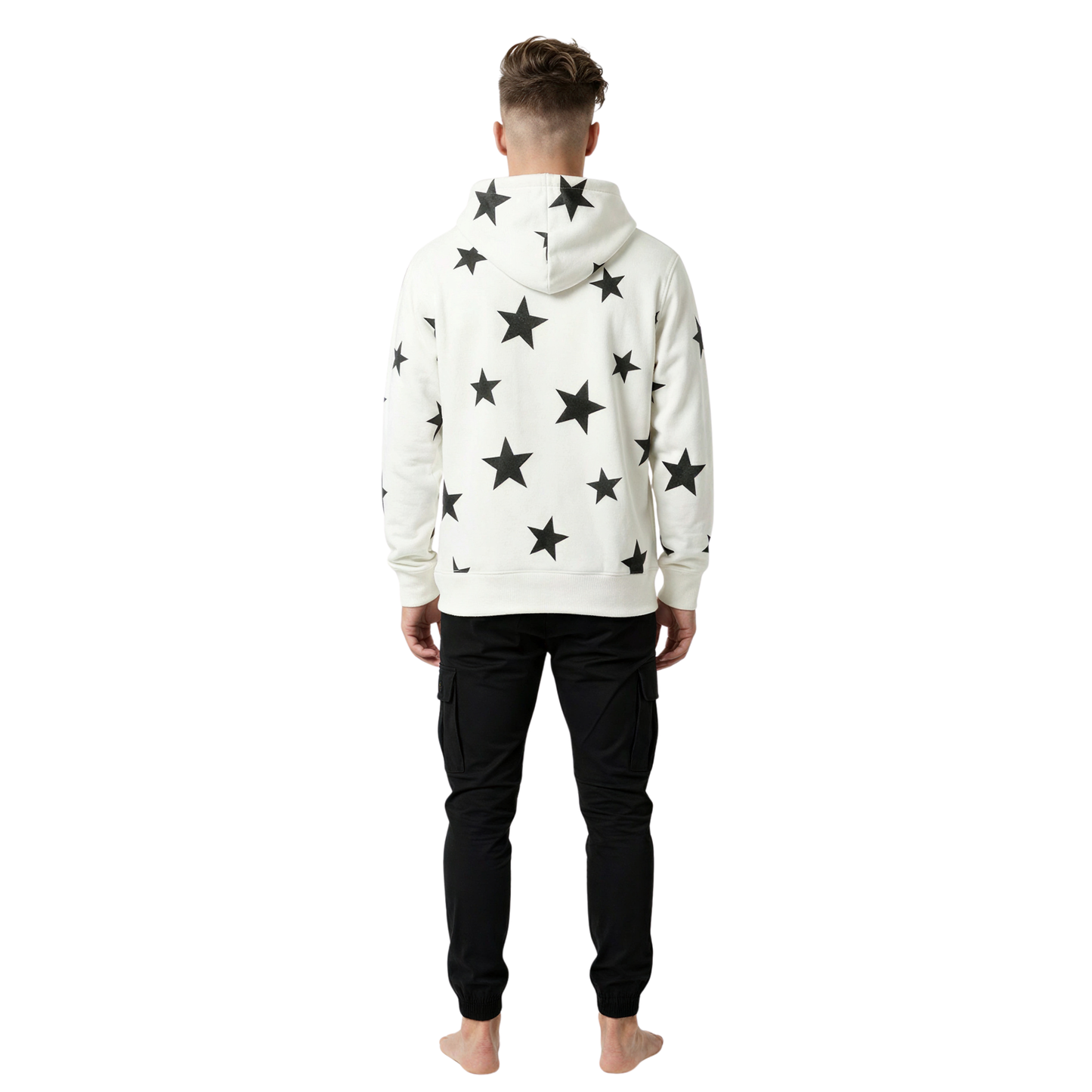 Oversized Star Print Hoodie