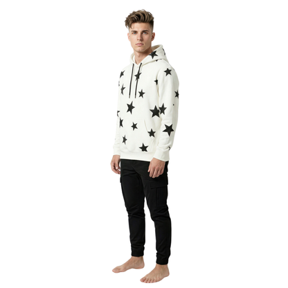 Oversized Star Print Hoodie