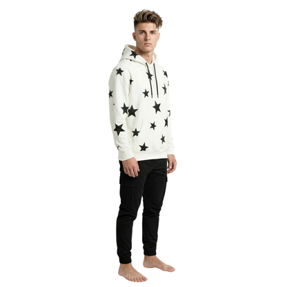 Oversized Star Print Hoodie