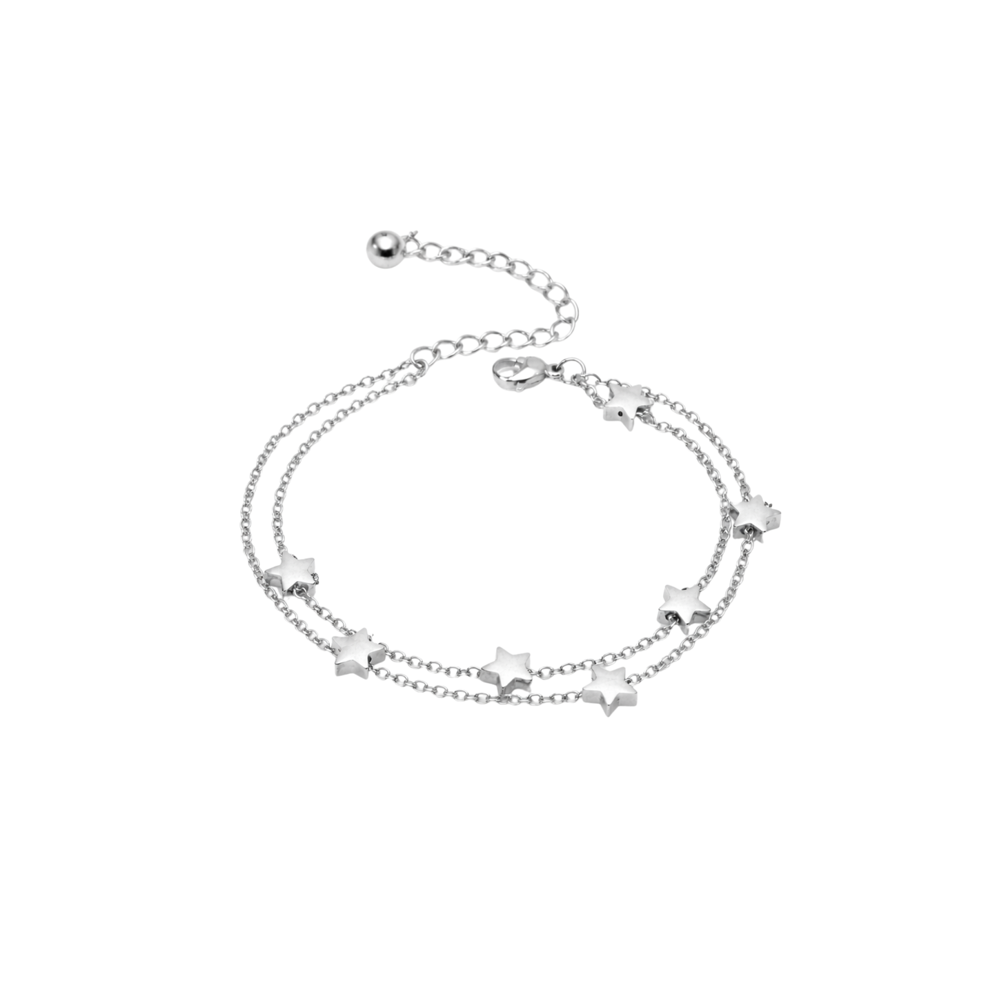 Double Layer Star Charm Bracelet