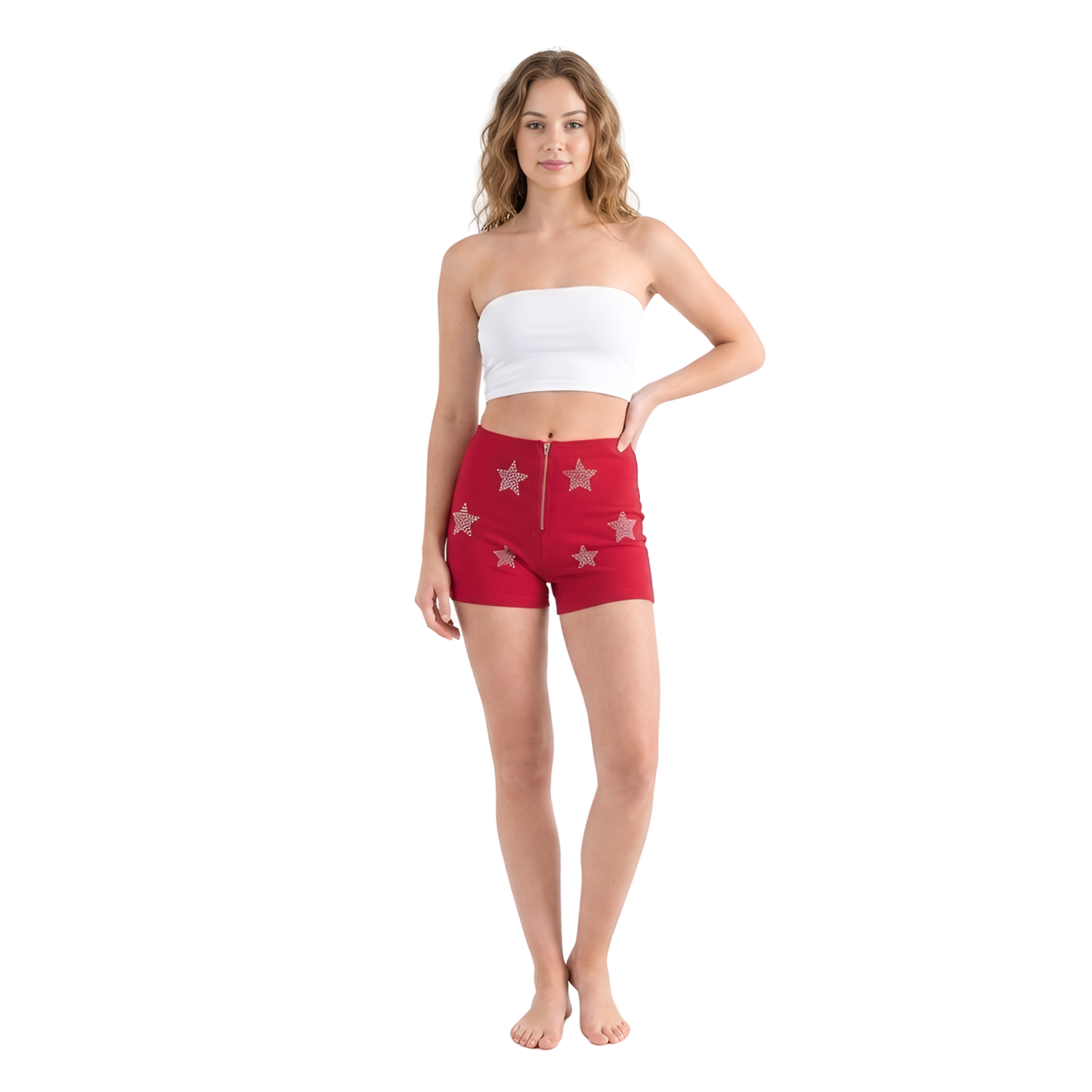 Star Zip Ponte Shorts