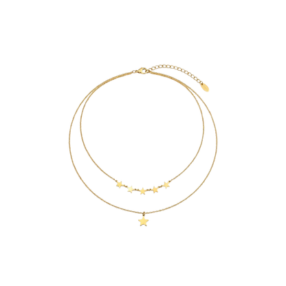 Double Layer Petite Star Necklace