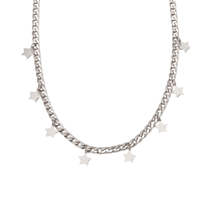 Star Tassel Cuban Chain Necklace