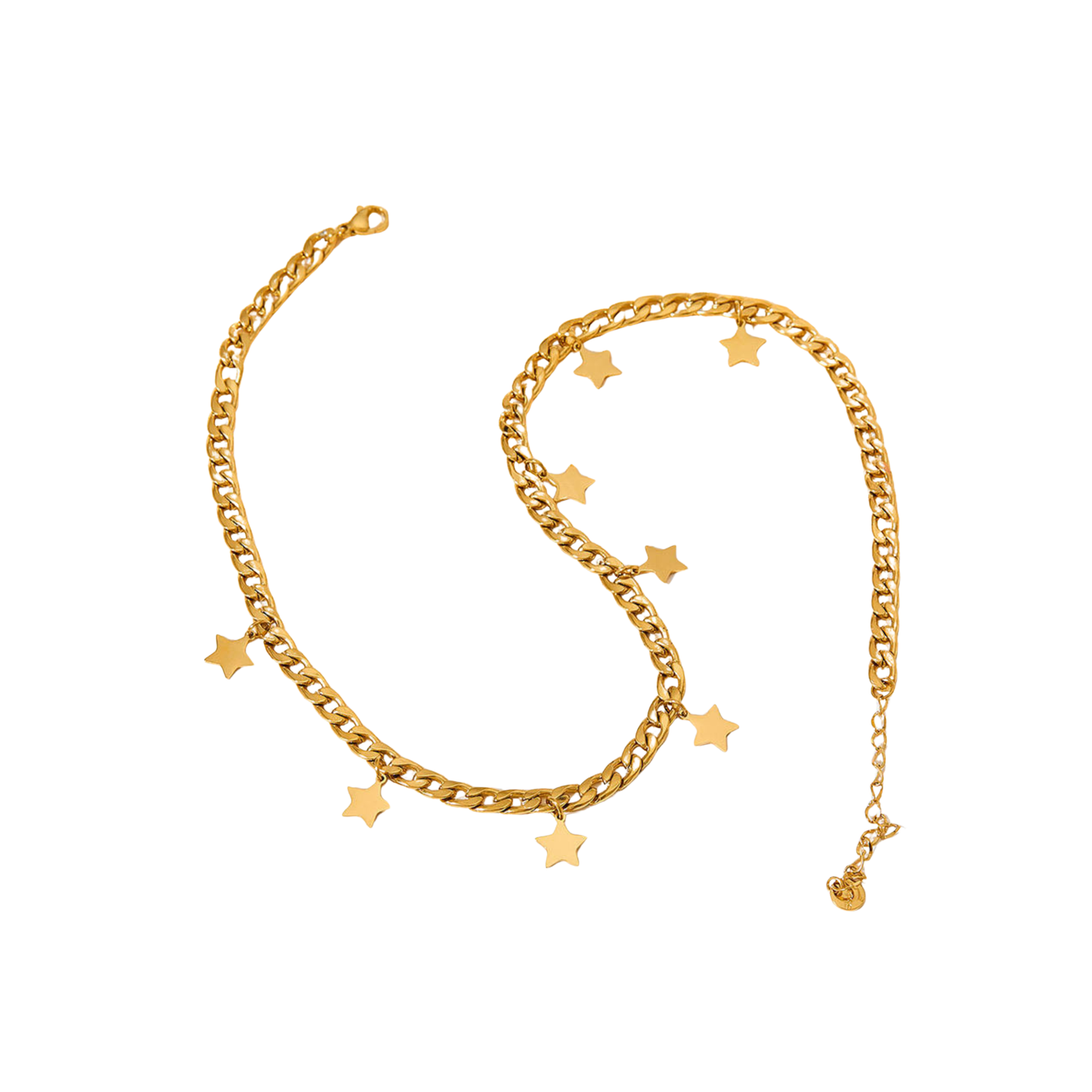 Star Tassel Cuban Chain Necklace