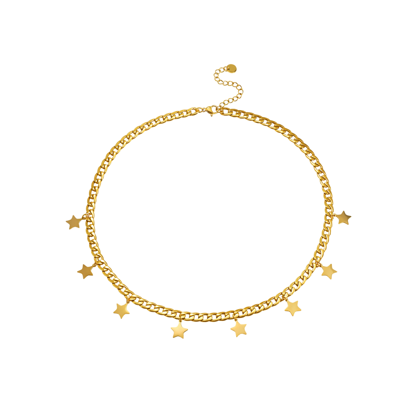 Star Tassel Cuban Chain Necklace