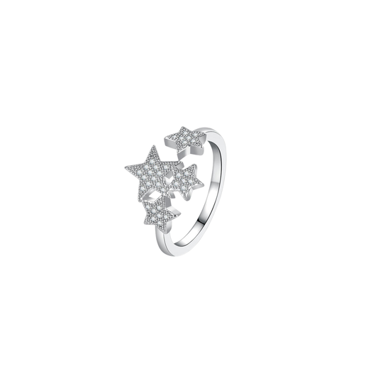 Cluster Star Pavé Ring