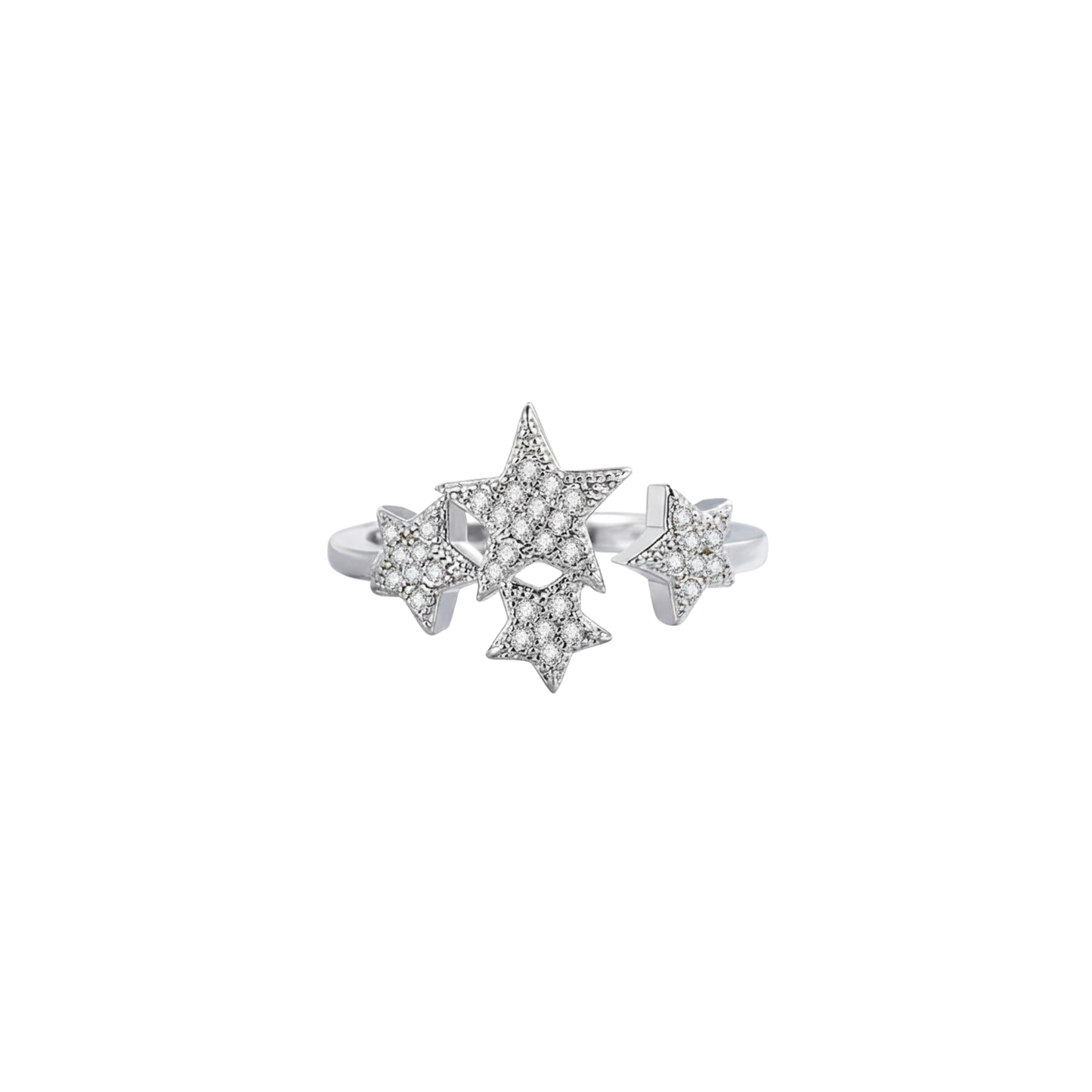 Cluster Star Pavé Ring