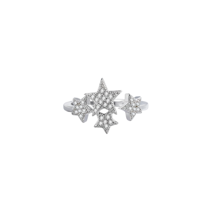 Cluster Star Pavé Ring