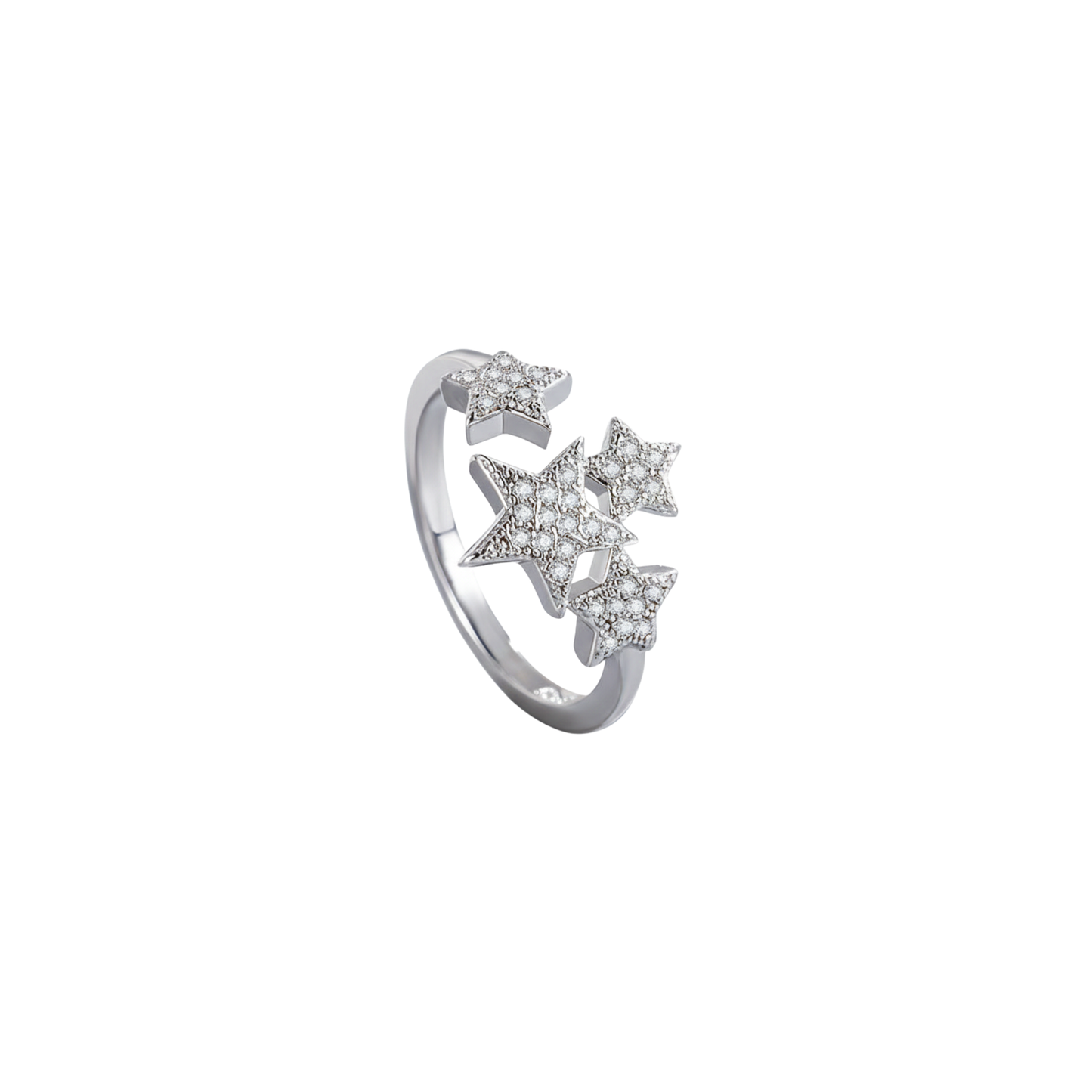 Cluster Star Pavé Ring