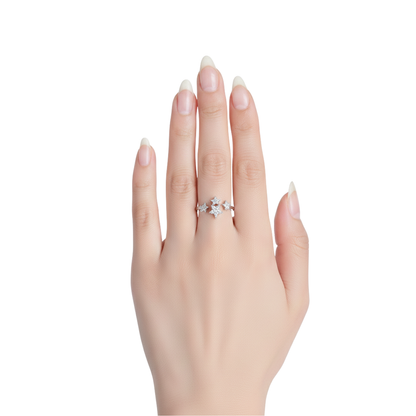 Cluster Star Pavé Ring