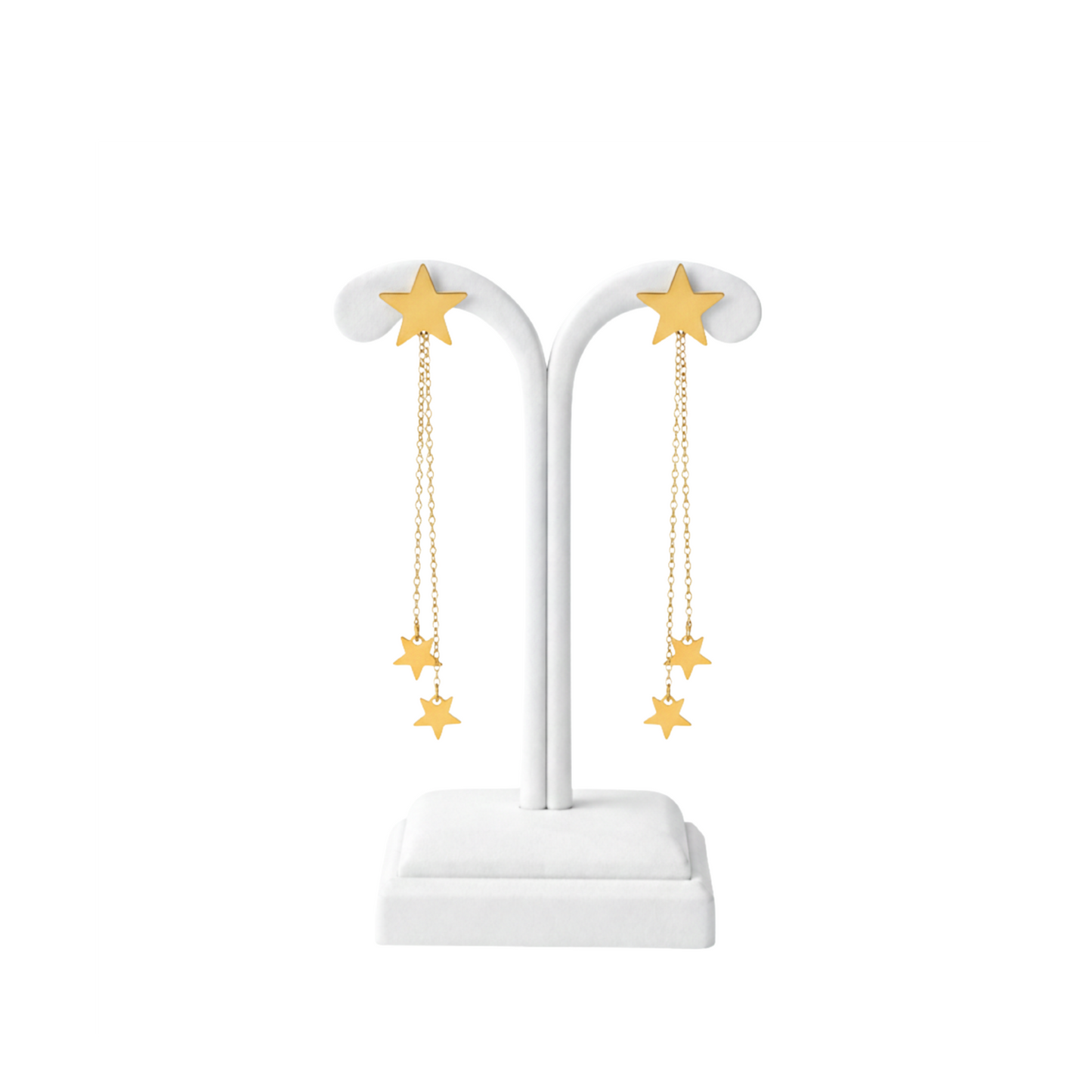 Golden Shooting Star Tassel Earrings