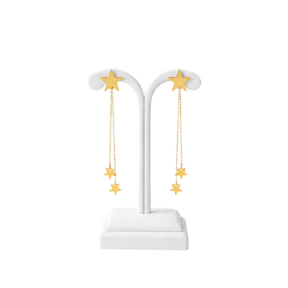 Golden Shooting Star Tassel Earrings