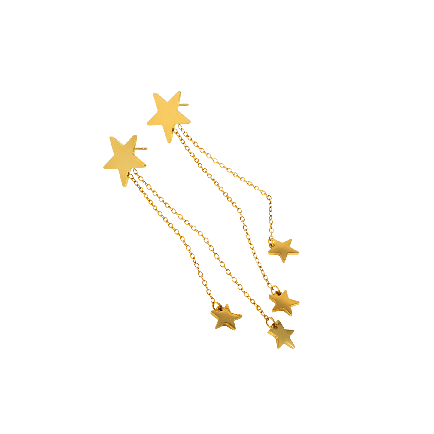 Golden Shooting Star Tassel Earrings