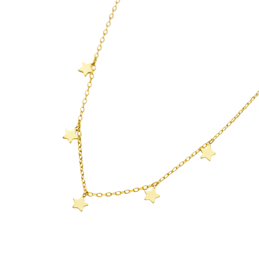 Celestial Star Charm Choker Necklace