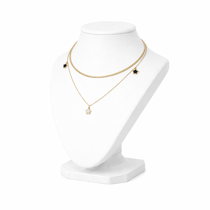 Layered Star Charm Gold Necklace
