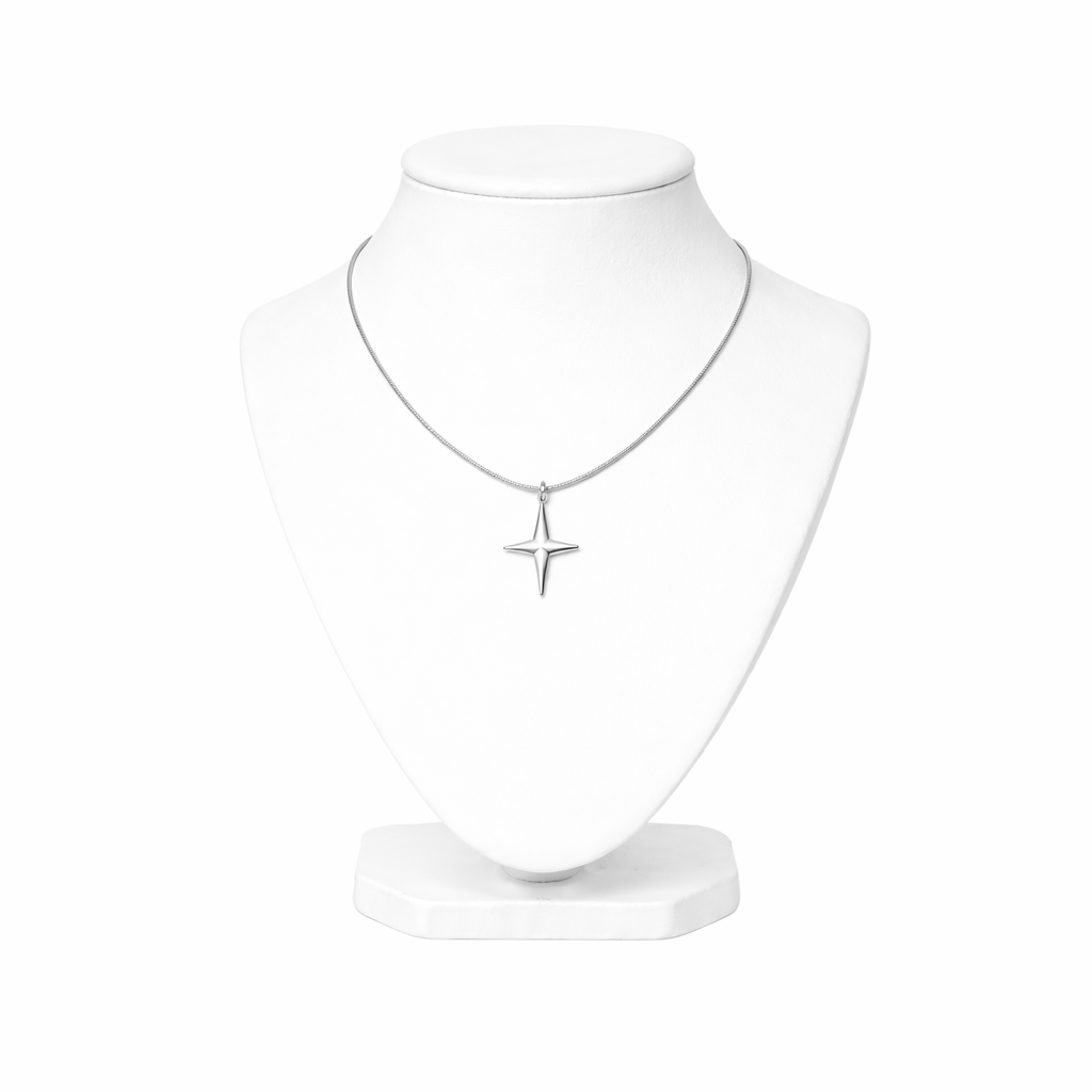 Minimal Star Cross Pendant Necklace
