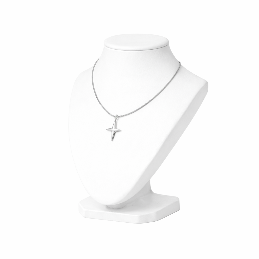 Minimal Star Cross Pendant Necklace