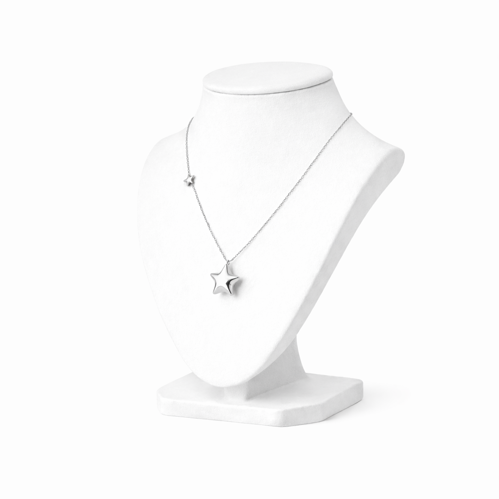 Minimal Puffy Star Pendant Necklace