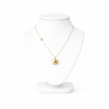 Minimal Puffy Star Pendant Necklace