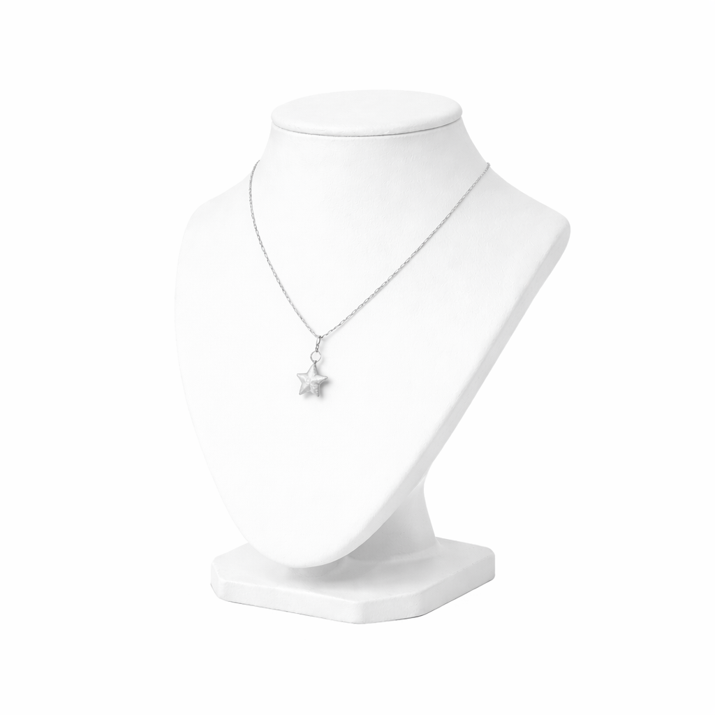 Brushed Star Zircon Pendant Necklace