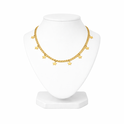 Star Tassel Cuban Chain Necklace